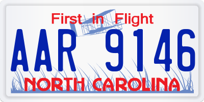 NC license plate AAR9146