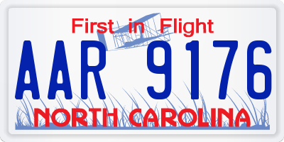 NC license plate AAR9176