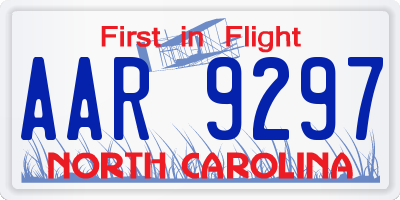 NC license plate AAR9297