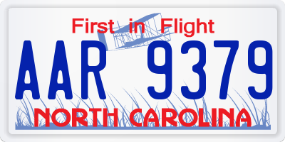 NC license plate AAR9379