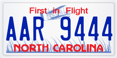 NC license plate AAR9444