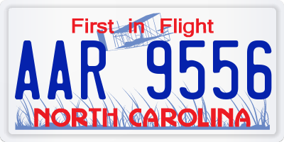 NC license plate AAR9556