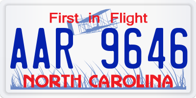 NC license plate AAR9646