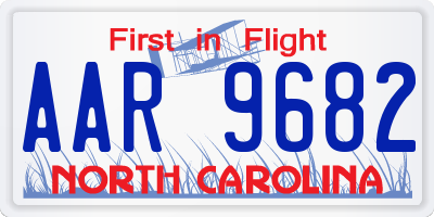 NC license plate AAR9682