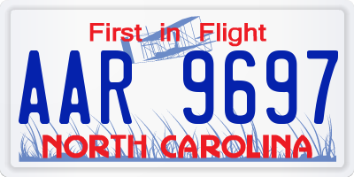 NC license plate AAR9697