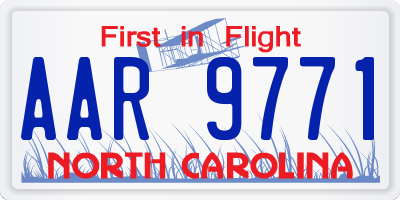 NC license plate AAR9771