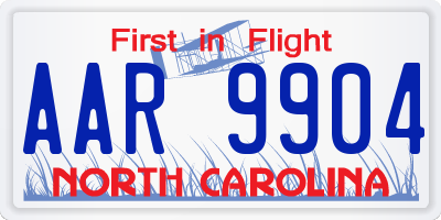 NC license plate AAR9904