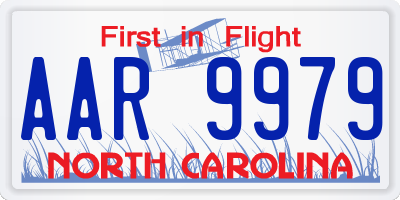 NC license plate AAR9979