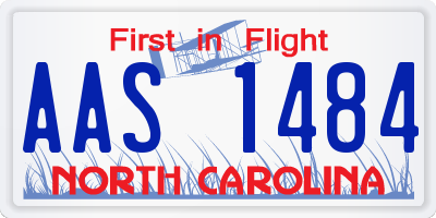 NC license plate AAS1484