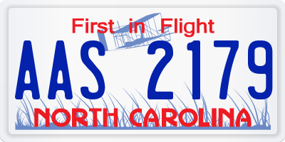 NC license plate AAS2179