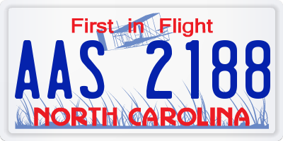 NC license plate AAS2188