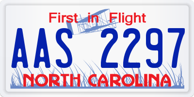 NC license plate AAS2297