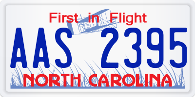 NC license plate AAS2395
