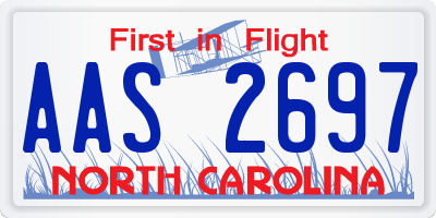 NC license plate AAS2697