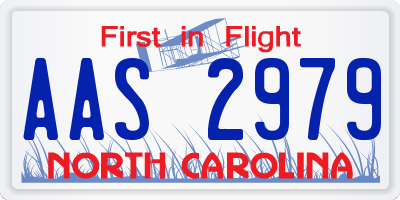 NC license plate AAS2979