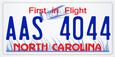 NC license plate AAS4044