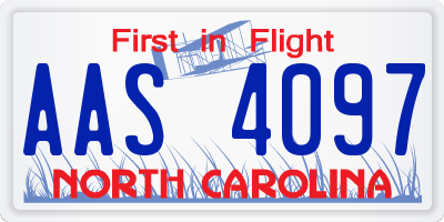 NC license plate AAS4097