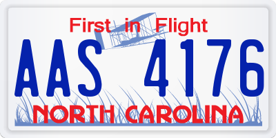 NC license plate AAS4176