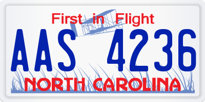 NC license plate AAS4236