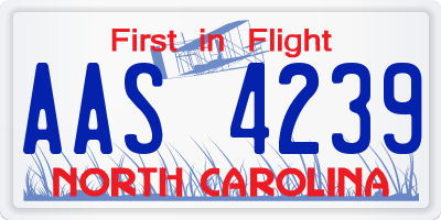 NC license plate AAS4239