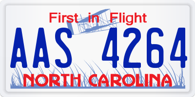 NC license plate AAS4264