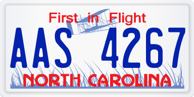 NC license plate AAS4267