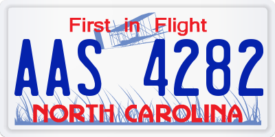 NC license plate AAS4282