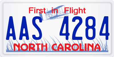 NC license plate AAS4284