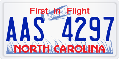 NC license plate AAS4297