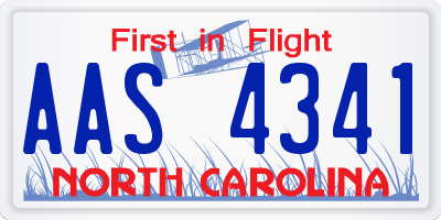 NC license plate AAS4341