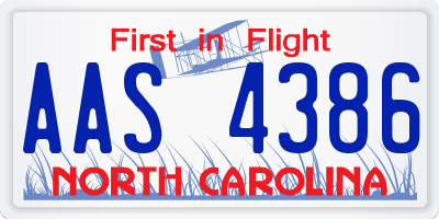 NC license plate AAS4386