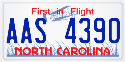 NC license plate AAS4390