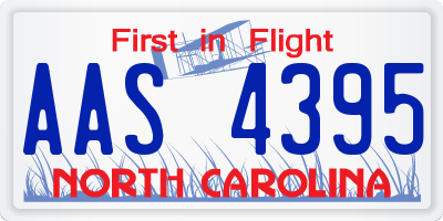 NC license plate AAS4395