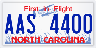 NC license plate AAS4400