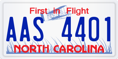 NC license plate AAS4401