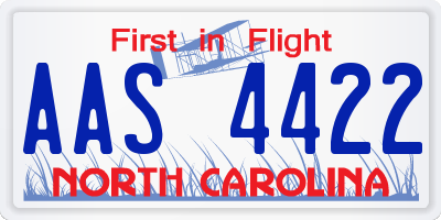 NC license plate AAS4422
