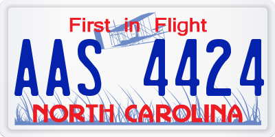 NC license plate AAS4424