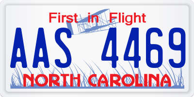 NC license plate AAS4469