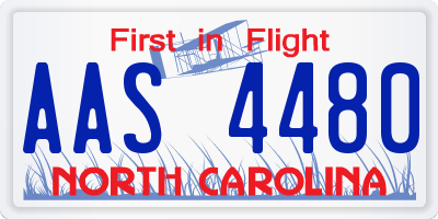 NC license plate AAS4480