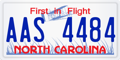 NC license plate AAS4484