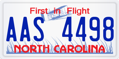 NC license plate AAS4498