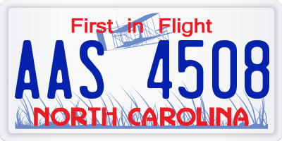 NC license plate AAS4508
