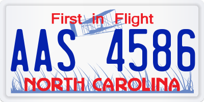 NC license plate AAS4586