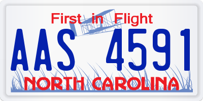 NC license plate AAS4591