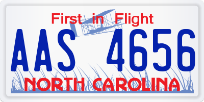 NC license plate AAS4656