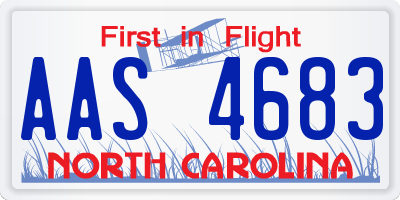 NC license plate AAS4683