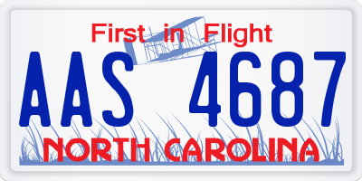 NC license plate AAS4687