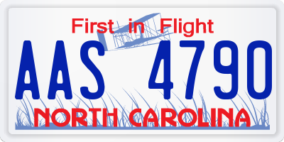 NC license plate AAS4790