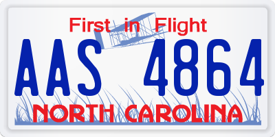 NC license plate AAS4864