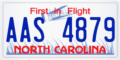 NC license plate AAS4879